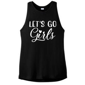 Lets Go Party Bachelorette Party Funny Bridal Ladies PosiCharge Tri-Blend Wicking Tank