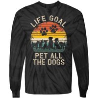 Life Goal Pet All The Dogs Pet Dog Lover Tie-Dye Long Sleeve Shirt