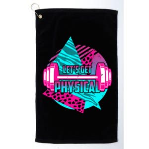 Lets Get Physical Gym Fitness 80's Workout Platinum Collection Golf Towel