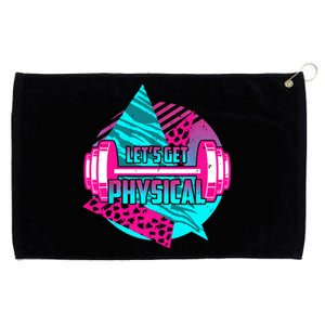 Lets Get Physical Gym Fitness 80's Workout Grommeted Golf Towel