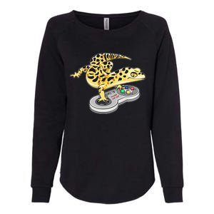 Leopard Gecko Playing Video Game Lizard Reptiles Gamers Womens California Wash Sweatshirt