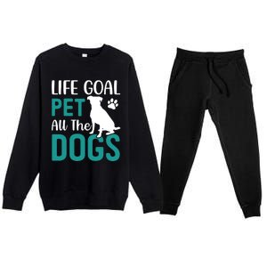 Life Goal Pet All The Dogs Premium Crewneck Sweatsuit Set