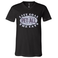 Life Goal Pet All Cats V-Neck T-Shirt