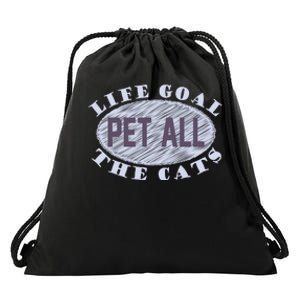 Life Goal Pet All Cats Drawstring Bag