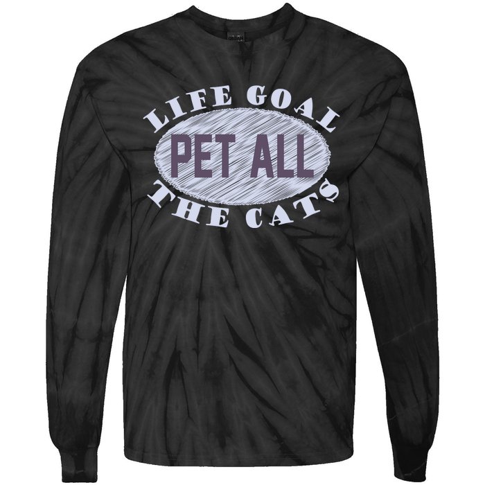 Life Goal Pet All Cats Tie-Dye Long Sleeve Shirt