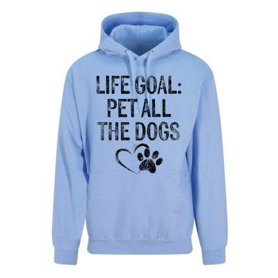 Life Goal Pet All The Dogs Funny Dog Lover Gift Puppy Owner Unisex Surf Hoodie