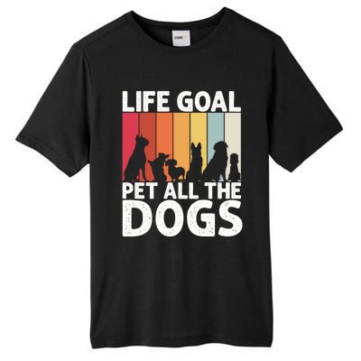 Life Goal Pet All The Dogs Funny Dog Lover Retro Tall Fusion ChromaSoft Performance T-Shirt