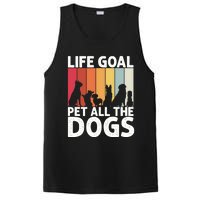 Life Goal Pet All The Dogs Funny Dog Lover Retro PosiCharge Competitor Tank