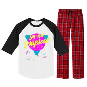 Lets Get Physical Workout Gym Tee Totally Rad 80'S Raglan Sleeve Pajama Set