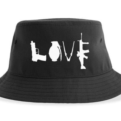 LOVE GUNS Pro Gun Love 2nd Amendment Sustainable Bucket Hat