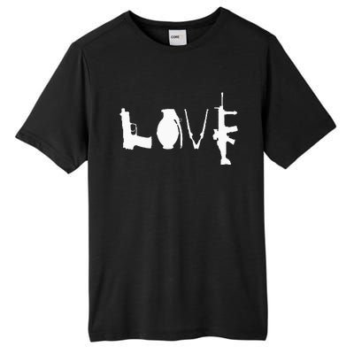 LOVE GUNS Pro Gun Love 2nd Amendment Tall Fusion ChromaSoft Performance T-Shirt