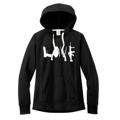 LOVE GUNS Pro Gun Love 2nd Amendment Women's Fleece Hoodie