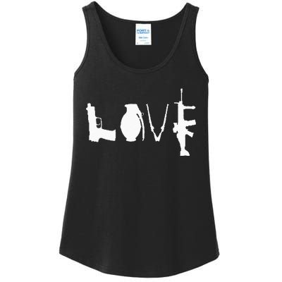 LOVE GUNS Pro Gun Love 2nd Amendment Ladies Essential Tank