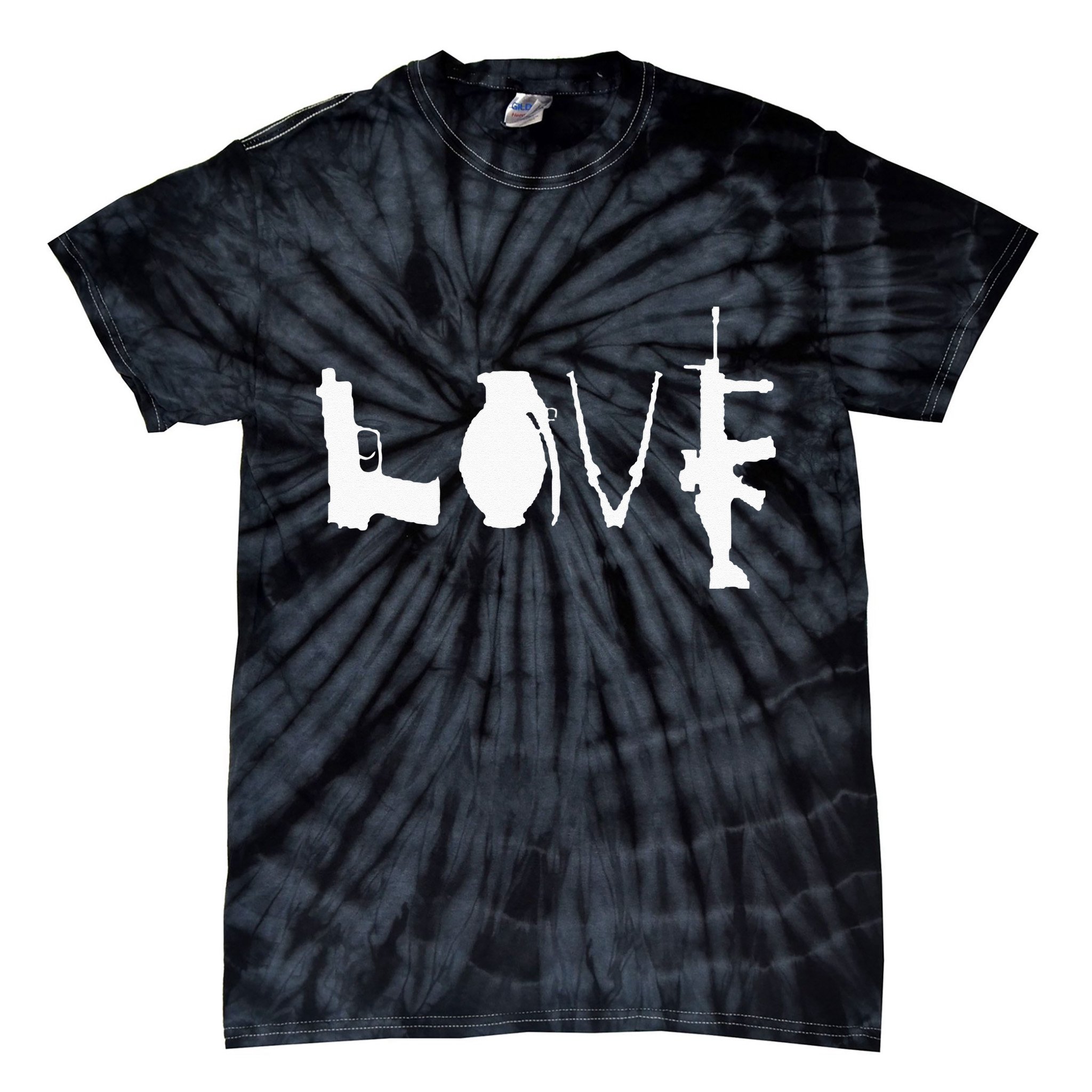 LOVE GUNS Pro Gun Love 2nd Amendment Tie-Dye T-Shirt