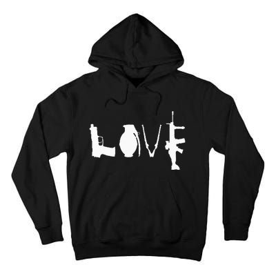 LOVE GUNS Pro Gun Love 2nd Amendment Tall Hoodie