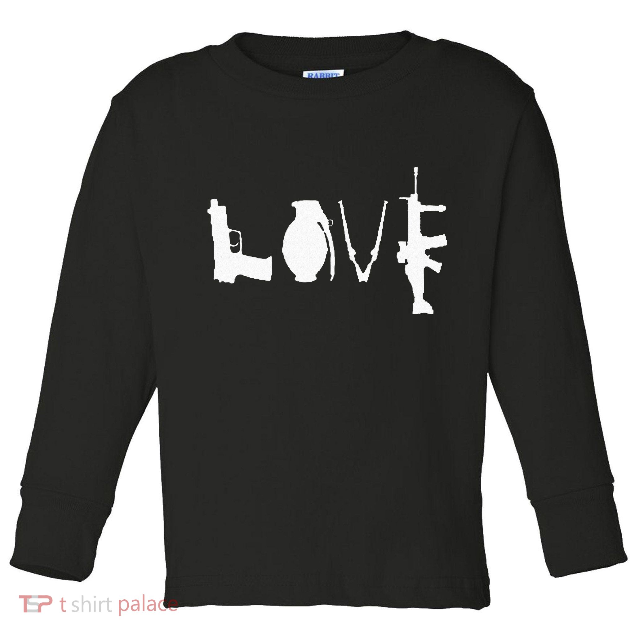 LOVE GUNS Pro Gun Love 2nd Amendment Toddler Long Sleeve Shirt