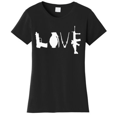 LOVE GUNS Pro Gun Love 2nd Amendment Women's T-Shirt