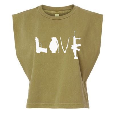 LOVE GUNS Pro Gun Love 2nd Amendment Garment-Dyed Women's Muscle Tee