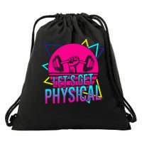 Lets Get Physical Gym Fitness 80S Workout Drawstring Bag