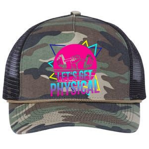 Lets Get Physical Gym Fitness 80S Workout Retro Rope Trucker Hat Cap