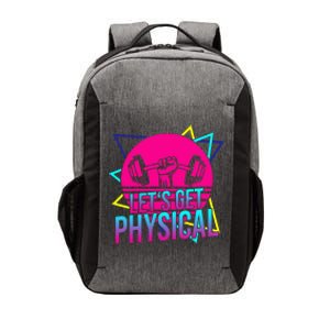 Lets Get Physical Gym Fitness 80S Workout Vector Backpack