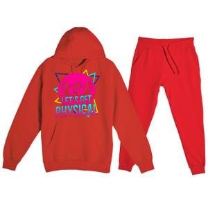 Lets Get Physical Gym Fitness 80S Workout Premium Hooded Sweatsuit Set