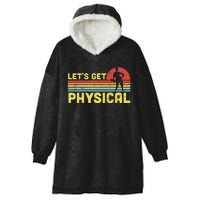 Lets Get Physical Workout Gym Totally Rad 80s Hooded Wearable Blanket