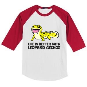 Leopard Gecko Pet Life Is Better With Leopard Geckos Kids Colorblock Raglan Jersey