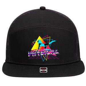 LetS Get Physical Workout Gym Totally Retro 80S 7 Panel Mesh Trucker Snapback Hat