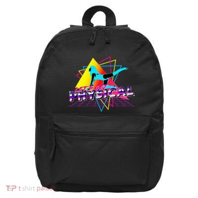LetS Get Physical Workout Gym Totally Retro 80S 16 in Basic Backpack