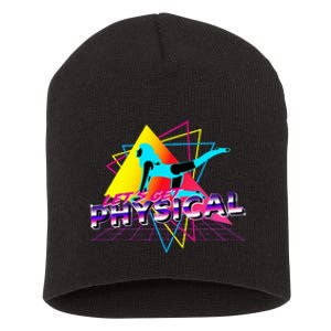 LetS Get Physical Workout Gym Totally Retro 80S Short Acrylic Beanie