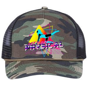 LetS Get Physical Workout Gym Totally Retro 80S Retro Rope Trucker Hat Cap