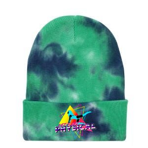 LetS Get Physical Workout Gym Totally Retro 80S Tie Dye 12in Knit Beanie