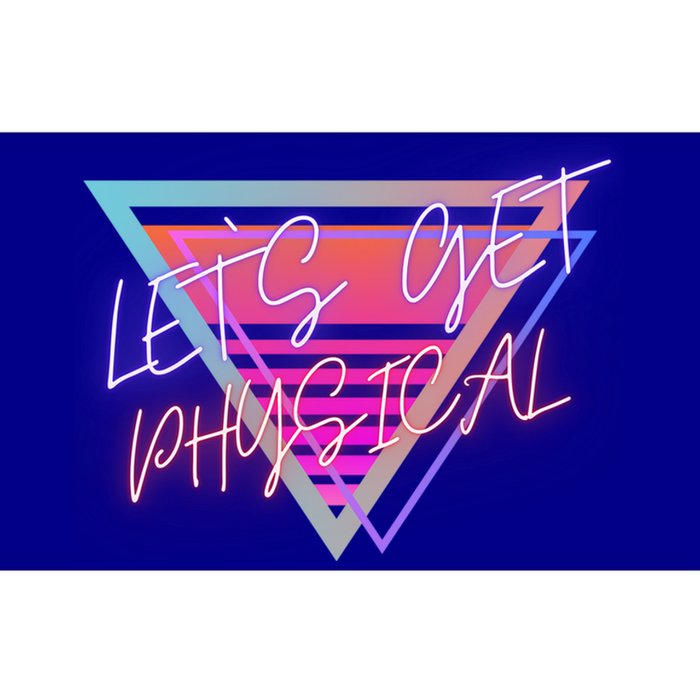 Let`S Get Physical Work Out 80S Retro Ventage Design Meaningful Gift Bumper Sticker