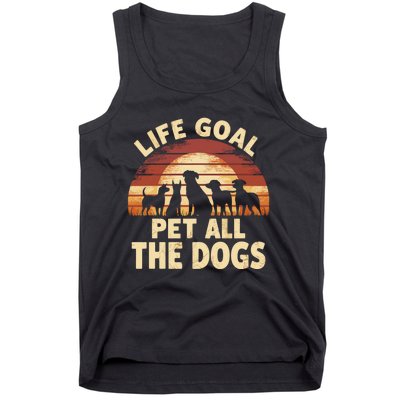 Life Goal Pet All The Dogs Funny Dog Tank Top