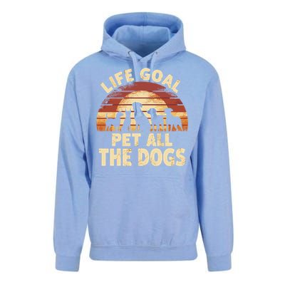 Life Goal Pet All The Dogs Funny Dog Unisex Surf Hoodie