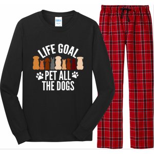 Life Goal Pet All The Dogs Funny Dog Long Sleeve Pajama Set