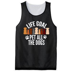 Life Goal Pet All The Dogs Funny Dog Mesh Reversible Basketball Jersey Tank