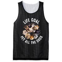 Life Goal Pet All The Dogs Funny Dog Lover Mesh Reversible Basketball Jersey Tank