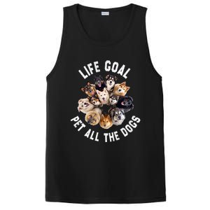 Life Goal Pet All The Dogs Funny Dog Lover PosiCharge Competitor Tank