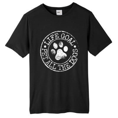 Life Goal Pet All The Dogs Funny Dog Lover Pet Puppy Owner Tall Fusion ChromaSoft Performance T-Shirt