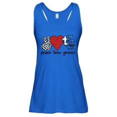 Love Greece Proud Greek Flag Greek Roots Funny Gift Ladies Essential Flowy Tank