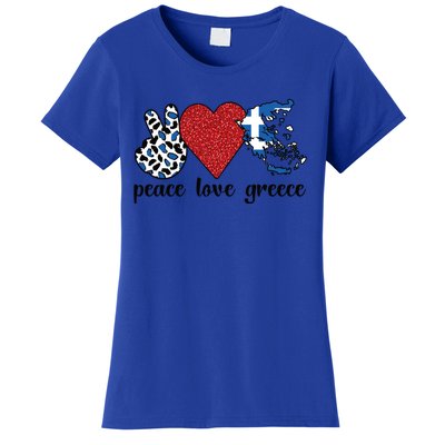 Love Greece Proud Greek Flag Greek Roots Funny Gift Women's T-Shirt