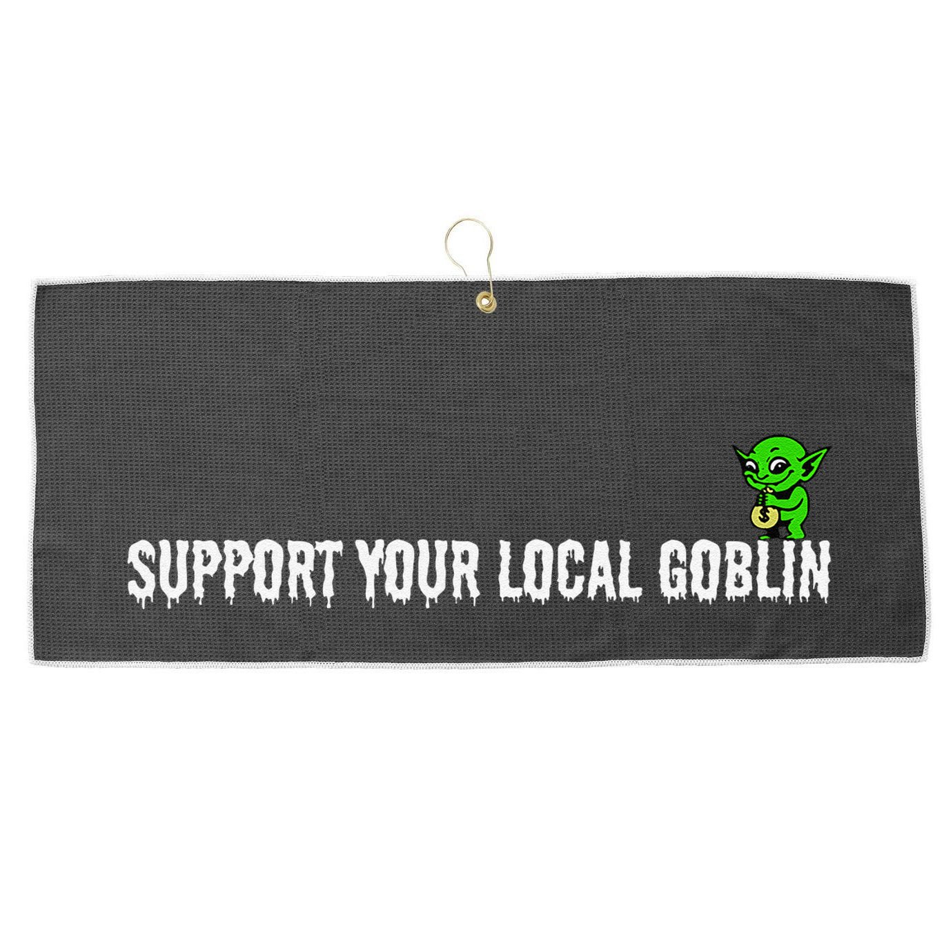 Local Goblin .Png Large Microfiber Waffle Golf Towel