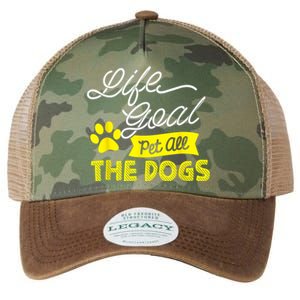 Life Goal Pet All The Dogs Funny Dog Legacy Tie Dye Trucker Hat