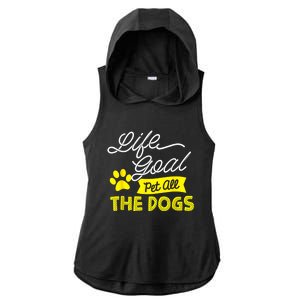 Life Goal Pet All The Dogs Funny Dog Ladies PosiCharge Tri-Blend Wicking Draft Hoodie Tank