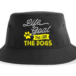 Life Goal Pet All The Dogs Funny Dog Sustainable Bucket Hat