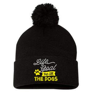 Life Goal Pet All The Dogs Funny Dog Pom Pom 12in Knit Beanie