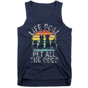 Life Goal Pet All The Dogs For Women Funny Dog Tank Top