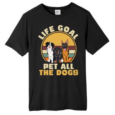 Life Goal Pet All The Dogs Funny Dog Lover Animal Dogs Tall Fusion ChromaSoft Performance T-Shirt